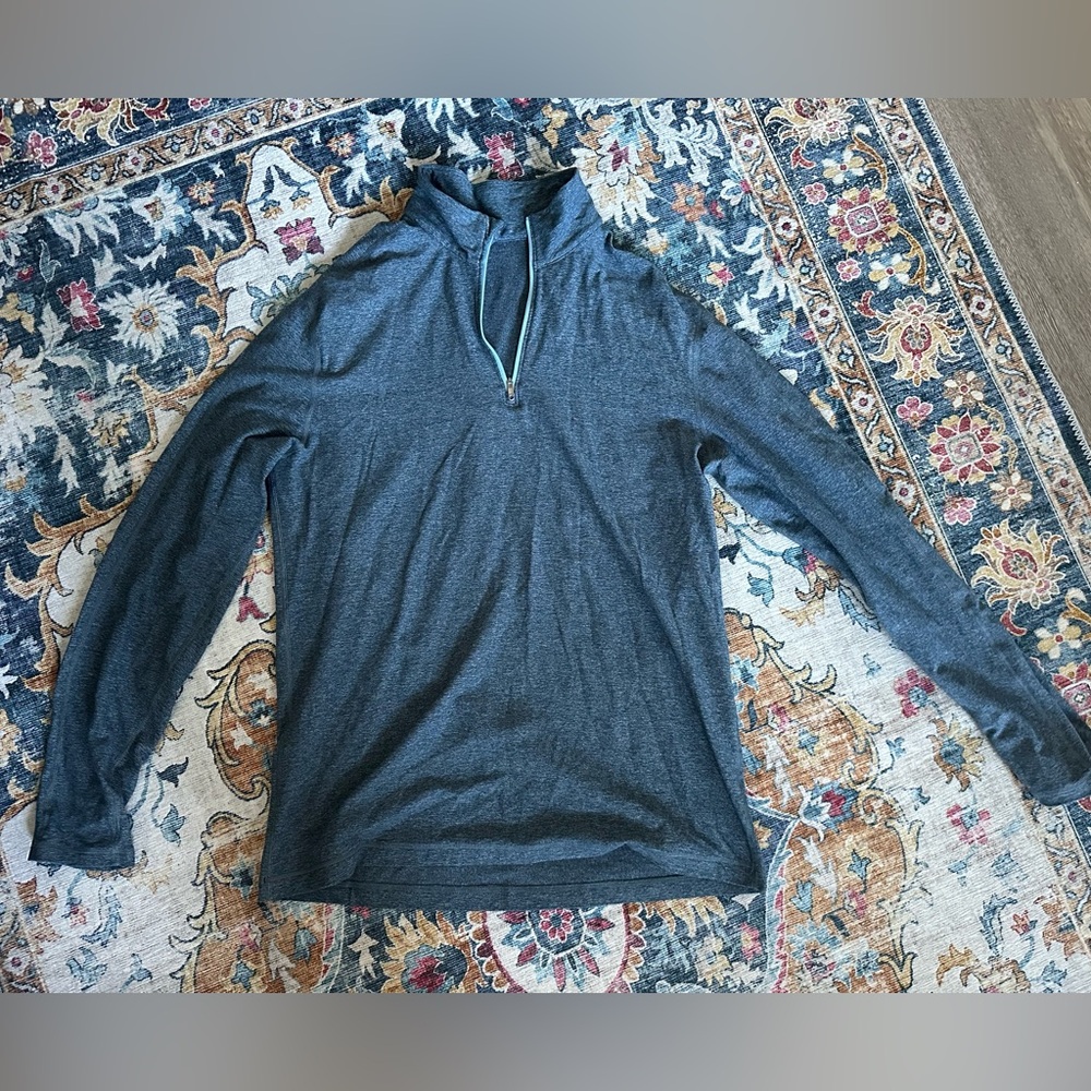 Men’s Lululemon Surge Heather Light Blue Active Quarter Zip